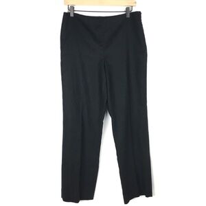 ANN TAYLOR Pants Classic Black Trousers Flat Front Minimalist Capsule Size 6